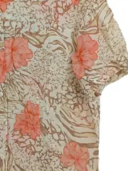 Vorschaubild 2 von Damen Bluse Blumenmuster Gr. 42 XL Casual Kurzarm