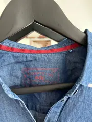 Vorschaubild 6 von EDC Damen Jeanshemd Hemdbluse Blau Gr. 34/XS Baumwolle Casual