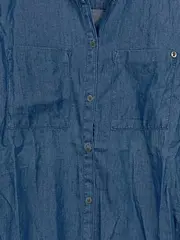 Vorschaubild 3 von EDC Damen Jeanshemd Hemdbluse Blau Gr. 34/XS Baumwolle Casual