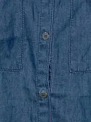 Vorschaubild 4 von EDC Damen Jeanshemd Hemdbluse Blau Gr. 34/XS Baumwolle Casual