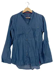 Vorschaubild 1 von EDC Damen Jeanshemd Hemdbluse Blau Gr. 34/XS Baumwolle Casual