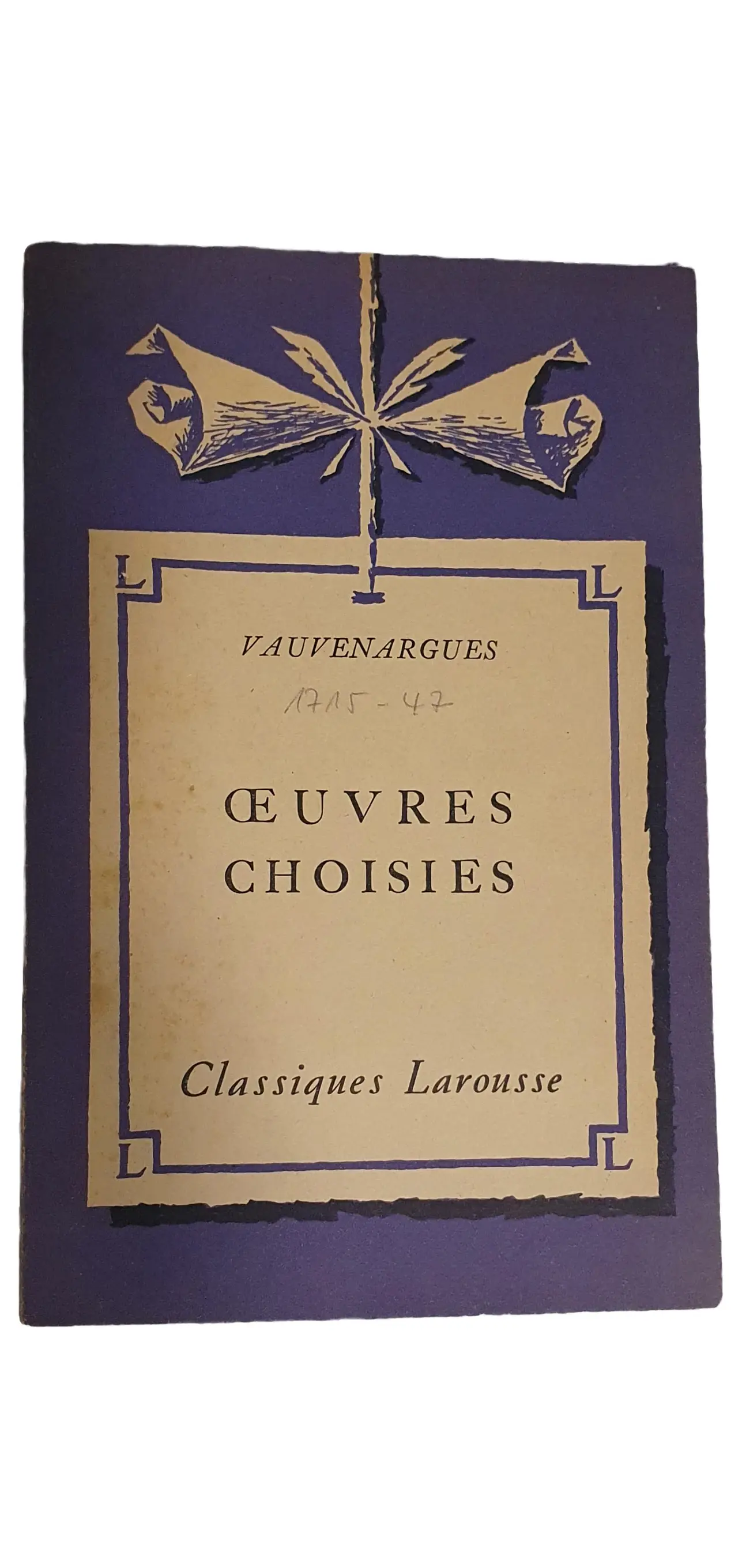 Vauvenargues Œuvres Choisies Larousse Taschenbuch Französisch Klassiker