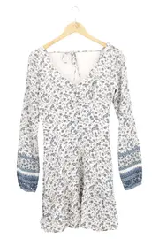 Vorschaubild 1 von Damen Freizeitkleid Gr. 38/M Mehrfarbig Blumenmuster Bohemian