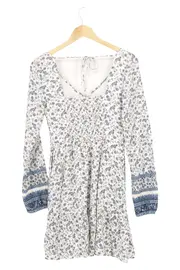 Vorschaubild 2 von Damen Freizeitkleid Gr. 38/M Mehrfarbig Blumenmuster Bohemian