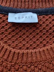Vorschaubild 4 von Herren Pullover Gr. L Orange Casual Strukturmuster Langarm