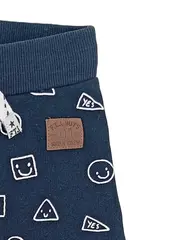 Vorschaubild 3 von Kinder Jogginghose Gr. 86 Blau Casual mit Smileys & Muster