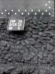 Vorschaubild 6 von Damen Felljacke Gr. 34 Schwarz Casual Herbst Winter
