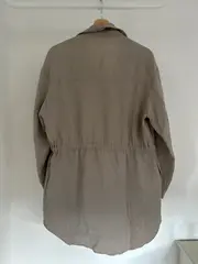 Vorschaubild 2 von Damen Hemdbluse Jacke Beige Gr. 36/S Casual Viskose