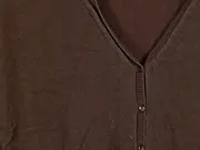 Vorschaubild 3 von Damen Strickjacke Cardigan Braun Gr. 40/L Basic V-Ausschnitt