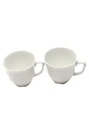 Vorschaubild 1 von Espressotasse Porzellan Weiß Elegant 2er Set Tassen