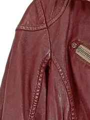 Vorschaubild 3 von Lederjacke Damen XS Rot Casual Bikerjacke Echtleder