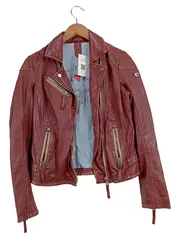 Vorschaubild 1 von Lederjacke Damen XS Rot Casual Bikerjacke Echtleder