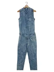 Vorschaubild 1 von Jumpsuit Damen Gr. 36 Blau Casual Baumwolle