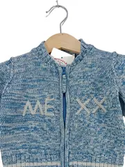 Vorschaubild 6 von Kinder Strickjacke Gr. 62 Blau Meliert Baumwolle