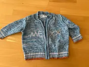 Vorschaubild 2 von Kinder Strickjacke Gr. 62 Blau Meliert Baumwolle