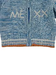 Vorschaubild 4 von Kinder Strickjacke Gr. 62 Blau Meliert Baumwolle
