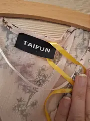 Vorschaubild 5 von Taifun Damen Bluse Blumenmuster Rosa Gr. 38/M Rüschen Kurzarm
