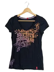 Vorschaubild 1 von EDC Damen T-Shirt Surfer Paradise Gr. 38/M Schwarz Casual Print