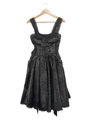 Vorschaubild 1 von Cocktailkleid Damen Gr. 31 Schwarz Vintage Gothic Rockabilly Spitze