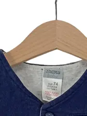 Vorschaubild 3 von Baby Weste Gr. 74 Blau Baumwolle Knopfleiste Casual