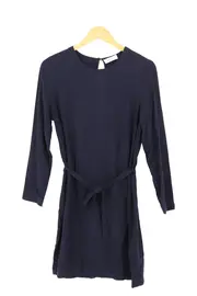 Vorschaubild 1 von Etuikleid Damen 38/M Blau Elegant Business Bindegürtel Cut-Out