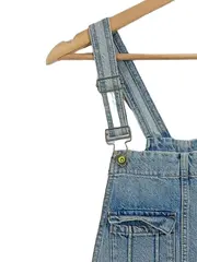 Vorschaubild 3 von EDC Damen Jeanskleid Latzkleid Gr. 36 S Blau Casual Baumwolle