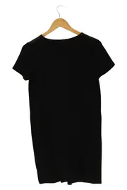 Vorschaubild 2 von Damen Freizeitkleid T-Shirt-Kleid Schwarz Minimalistisch Gr. 38;M