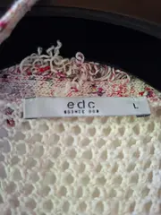 Vorschaubild 6 von EDC Damen Strickkleid Gr. 40/L Beige Casual Lochmuster Fransen