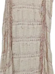 Vorschaubild 3 von EDC Damen Strickkleid Gr. 40/L Beige Casual Lochmuster Fransen