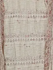 Vorschaubild 5 von EDC Damen Strickkleid Gr. 40/L Beige Casual Lochmuster Fransen