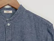 Vorschaubild 3 von Herren Freizeithemd Blau L Casual Slim Fit