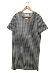 Vorschaubild 1 von Damen Strickkleid 36/S Kariert Schwarz Midi Elegant