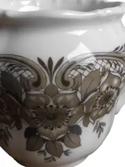 Vorschaubild 2 von Milchkännchen Barock Porzellan Weiß Blumenmuster Klassisch