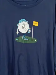 Vorschaubild 3 von Herren Langarmshirt Golf Motiv Blau XXL Baumwolle Sportlich