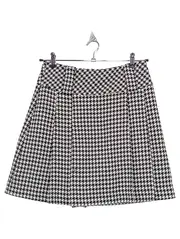 Vorschaubild 1 von Damen Faltenrock Gr. 38 Hahnentritt Muster Schwarz Weiß Klassisch