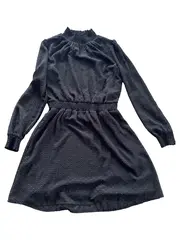 Vorschaubild 1 von Freizeitkleid Damen Minikleid Strukturmuster Schwarz Gr. 40 L