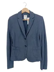 Vorschaubild 1 von Blazer Damen Blau Gr. 38 Langarm Melierter Modern