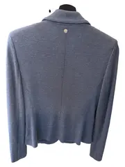 Vorschaubild 2 von Blazer Damen Blau Gr. 38 Langarm Melierter Modern