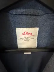 Vorschaubild 6 von Blazer Damen Blau Gr. 38 Langarm Melierter Modern