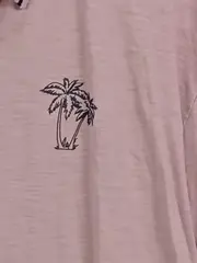Vorschaubild 3 von Herren Poloshirt Gr. 46/S Rosa Casual Palmenstickerei