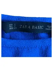 Vorschaubild 5 von T-Shirt Kleid Gr. S/36 Blau Elegant Büro Midikleid Reißverschluss Falten