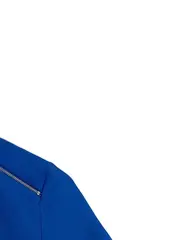 Vorschaubild 2 von T-Shirt Kleid Gr. S/36 Blau Elegant Büro Midikleid Reißverschluss Falten