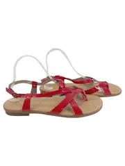 Vorschaubild 1 von Sandalen Damen Gr. 40 Rot Casual Komfortabel Riemchensandalen