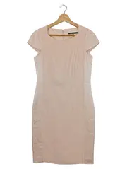 Vorschaubild 1 von Etuikleid Damen Gr. 40/L Beige Elegant Business Kleid