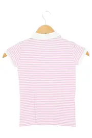Vorschaubild 2 von Kinder Poloshirt Rosa Gestreift Gr. 116 Casual