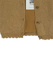 Vorschaubild 2 von Strickjacke Mädchen Gr. 56 Gold Glitzer Cardigan Baby