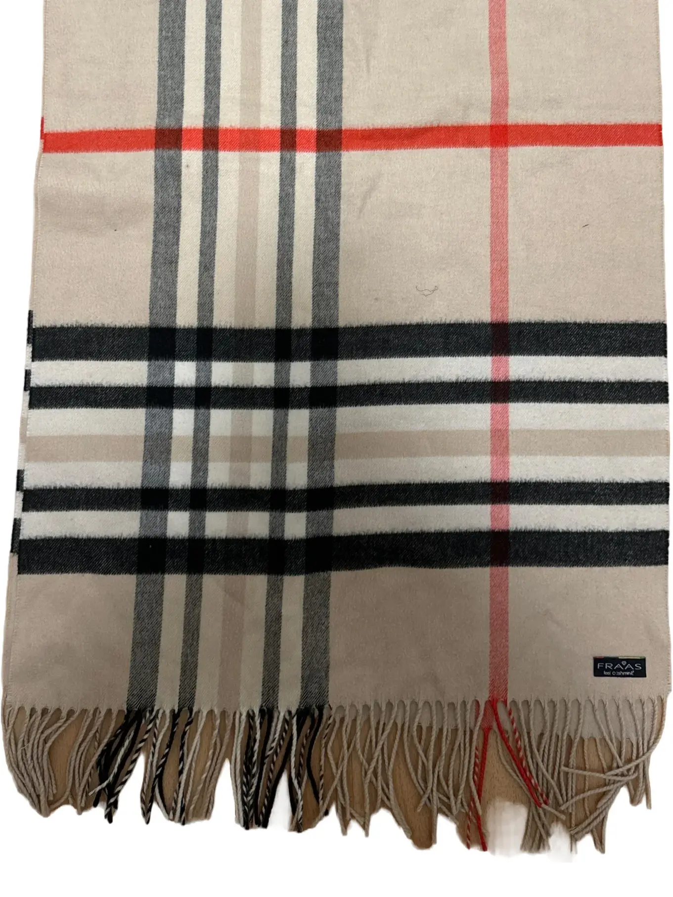 FRAAS Schal Damen Kariert Beige Mehrfarbig 190cm Polyacryl