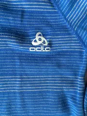 Vorschaubild 3 von Kinder Sport Shirt Langarm Gestreift Blau Gr. 152 Polyester