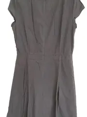 Vorschaubild 7 von Damen Businesskleid Grau Gr. 36 Baumwolle Kurzarm