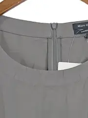 Vorschaubild 4 von Damen Businesskleid Grau Gr. 36 Baumwolle Kurzarm